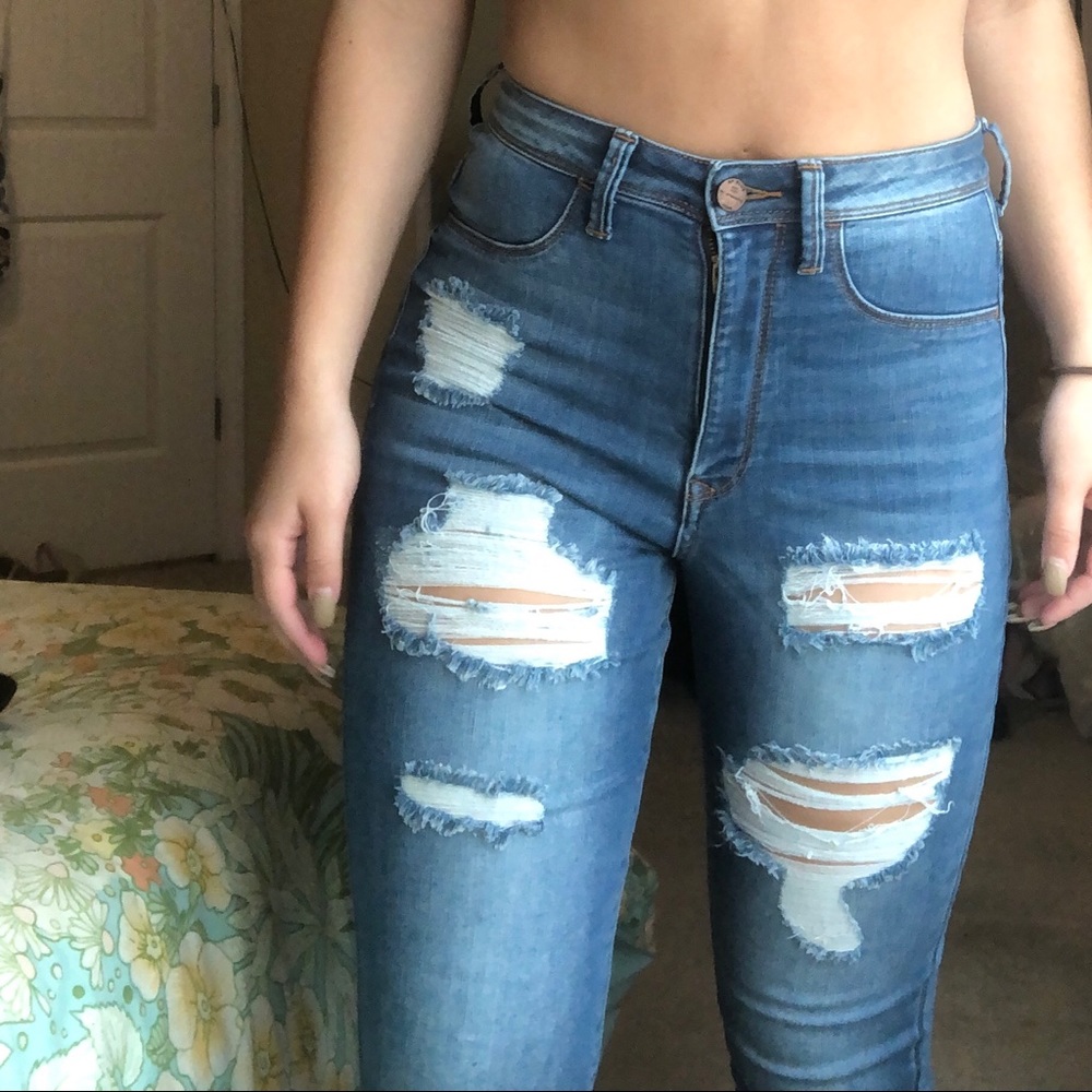 High-Rise Ripped Fashion Nova Jeans